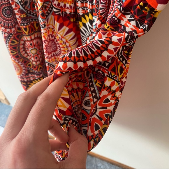 Xhilaration Target Brand Multicolored Fit and Flare Patterned Dress with Pockets - Picture 8 of 13